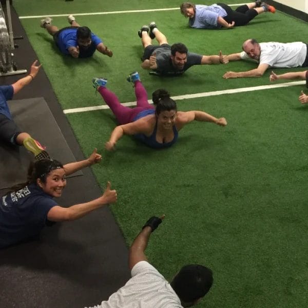 members warm up